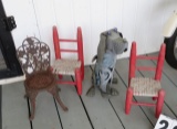 mixed lot with kids chairs and dog