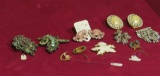assorted vintage costume jewelry