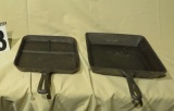 cast iron square skillet (1) signed Wagner