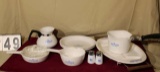 11 pc. Corning Ware blue cornflower  cooking set- including a salt and pepper shaker and 6 cup coffe