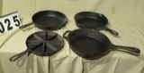 assorted pieces unmarked cast iron