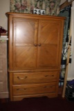 Chest of Drawers TV Shown is NOT included. Dresser is 39 inches wide, and 60 inches tall