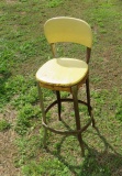 yellow metal kitchen step stool