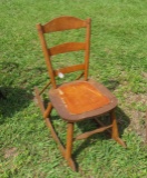 vintage wood rocking chair