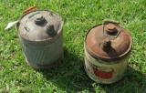 vintage gas cans (1) Reeves (1) galvanized