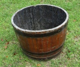 old 1/2 oak barrel for use as a planter