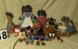 wood black American figures