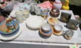 mixed dishes, cups, saucers