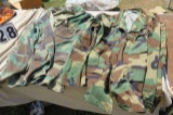 military issue camo jackets and pants size L