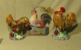 pair ceramic chickens 10