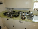group of pots and pans with lids 11 pieces