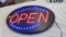 lighted oval open sign