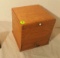 lidded oak trinket box with bottom drawer 7