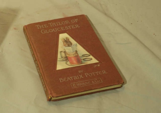 "The Tailor of Gloucester by Beatrix Potter color illustrations, published 1903 binding good conditi
