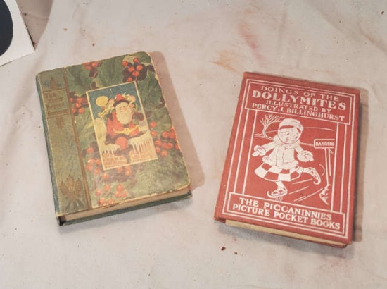 "The night before Christmas" 1905 color illustrated pocket book (good condition) "Doings of the Doll
