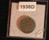1938 D  Buffalo Nickel    Full Rims      Full Horn