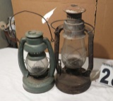 old kerosine railroad lanterns