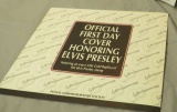 Elvis Presley first day cover with 22kt old replica of the Elvis Presley stamp postmarked Jan 8 1993