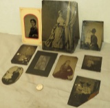 antique tin type photos.  These photos were made during the period of 1856 to 1867.  five are in exc