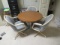 dinette set with 3 chairs on casters