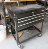 US General tool cabinet on casters with 3 drawers and locking top