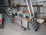 work station cart with folding extension trays (length with trays down 123