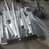 Pallet of assorted aluminum stock. Angles, flats, diamond plate, tubing.