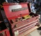 red 3 drawer tool box with tools