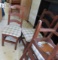 heavy duty pine dining chairs with cushion seats