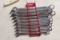 Snap-On metric long combination wrenches set of 9 range 10mm thru 18mm