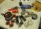 assorted tool grinder discs, wire brush polishers, and other special tools