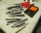 mixed assorted screwdrivers, drill bits, chisels, punches, picks, air chucks