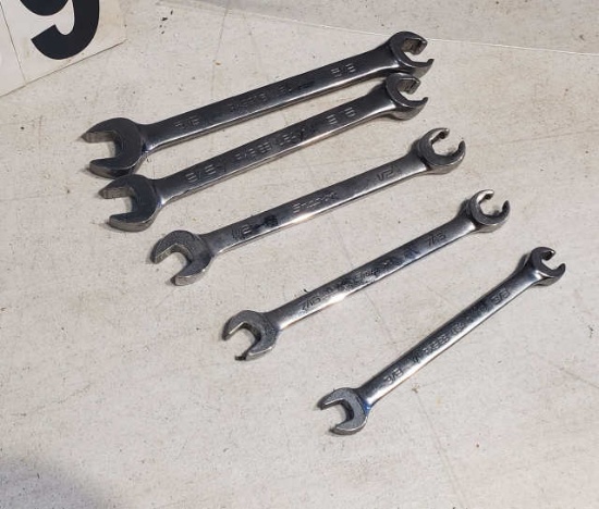 Snap-On SAE line wrenches set of 5  range 3/8 thru 5/8"