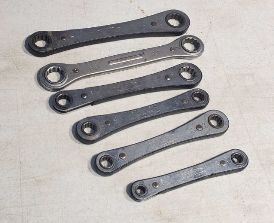 Craftsman SAE ratchet wrench set of 6 size  3/8" thru 7/8"