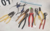 mixed pliers, cutters, snips