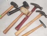 group of 6 mixed hammers