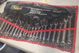 22 piece Powe craft pro combo wrench set SAE and metric