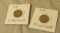 1929 wheat pennies jacketed (1) no mint mark (1) d