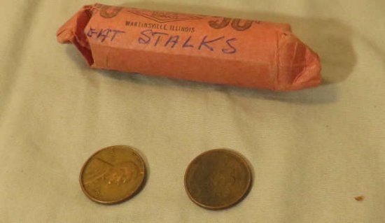 1950 pennies in roll