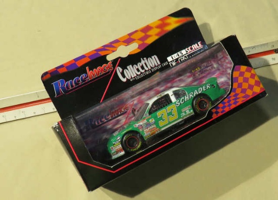 Race Image Collection Kenny Schrader #33 Chevy Monte Carlo 1/43 scale die cast metal car with displa