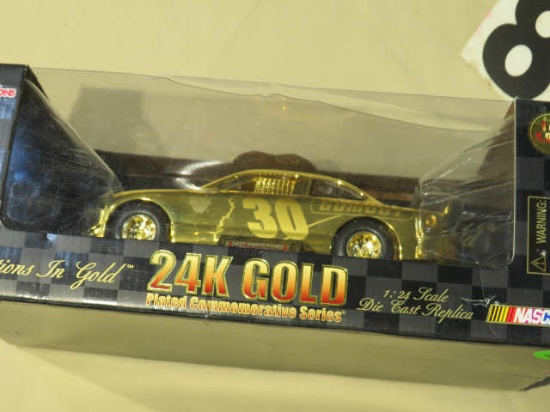 24k Gold Plated Commemorative Series 1 0f 4998 Racing Champions 1:24 scale die cast replica #30