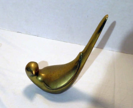 Polished brass dove, 8"h