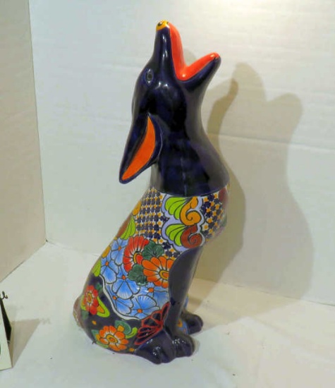 Ceramic dog, Mexican Art, 19"H, 7"w