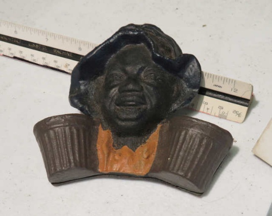 cast iron match holder black memorabilia