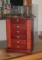mahogany finished jewelry cabinet 0