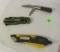 group of 3 mixed pocket knives including a Barlow 2 blade