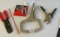 vise grip plyers, welding clamp, battery lugs, wire cutter stripper tool