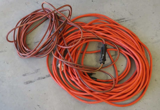 group of 2 long extension cords