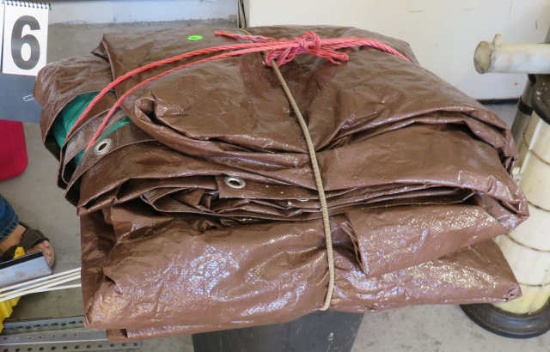 large brown tarp approx. 20 x 30