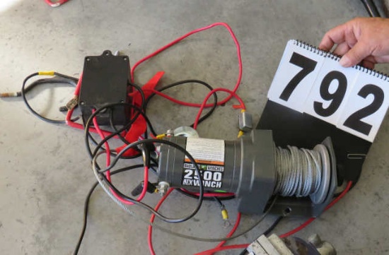 2500 lb. ATV 12v winch assembly